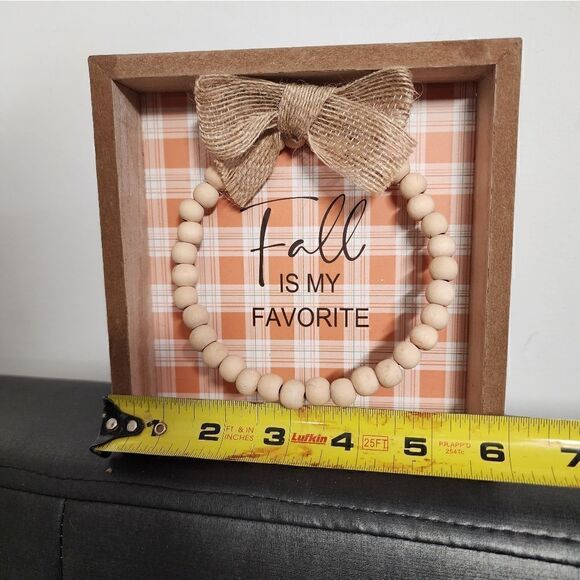 Nwt Thanksgiving, Harvest "Fall Is My Favorite" Tabletop Shadowbox Sign Decor - Picture 3 of 3